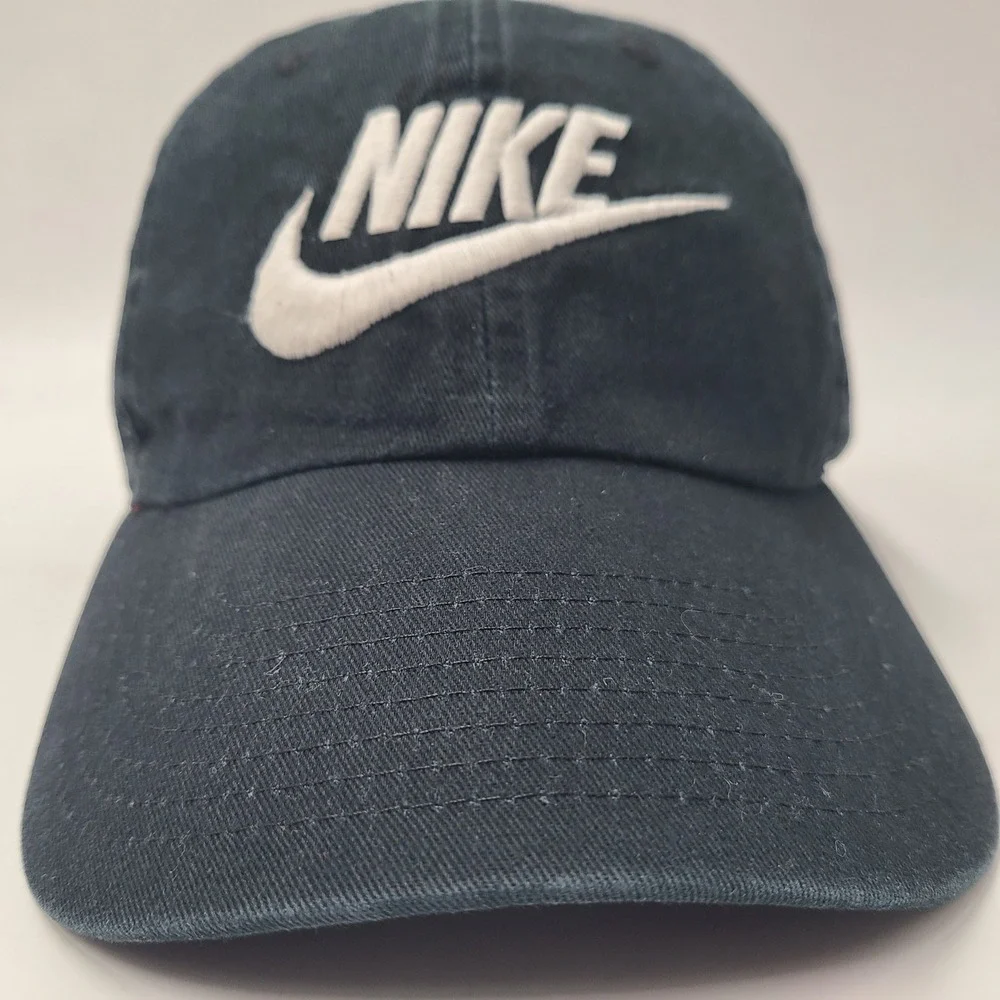 Nike Hat Strapback Black White Heritage86‎ Swoosh Logo S1ZE Dad Cap Casual Men